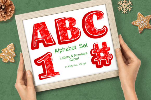 Crafting Festive Messages with a Red Monochrome Star Pattern Alphabet
