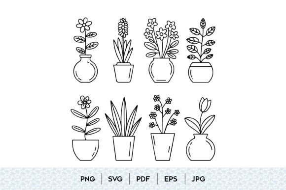 Cute Potted Plant Line Art Bundle: A Designer's Guide