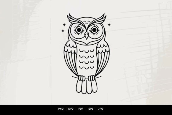 Discover the Allure of Cute Owl Line Art SVG