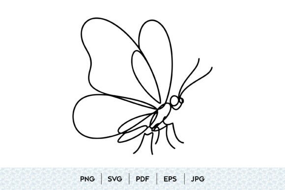 Elevate Your Projects with Minimal Butterfly Line Art SVG
