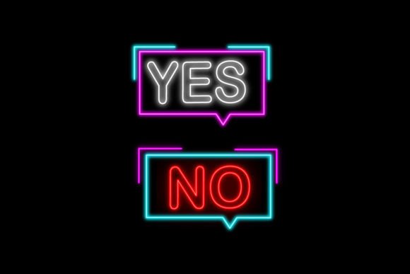 Illuminate Your Message: The Yes or No Lettering Neon Sign Font