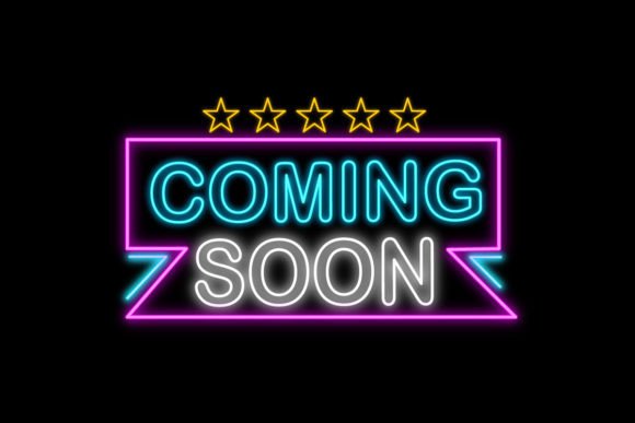 Illuminate Your Projects with the Coming Soon Lettering Neon Sign Font