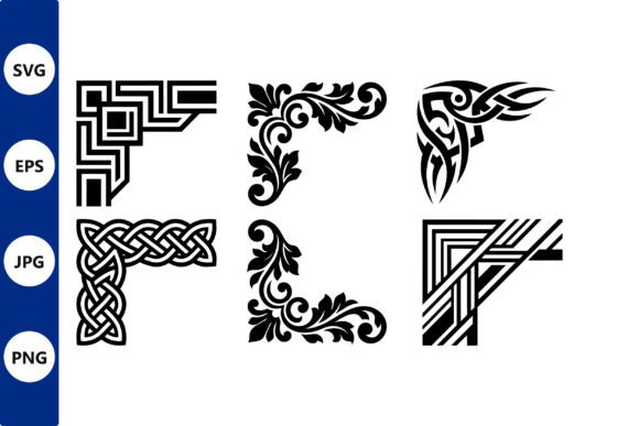 Intricate Corner Ornament Set: Elevating Your Design Framework