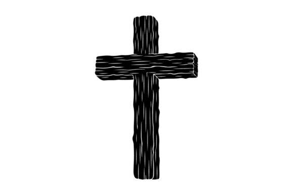 Minimalist Wooden Cross Symbol Isolated: A Designer's Go-To Asset