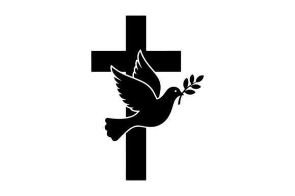 Peace Dove Flying from Cross: A Symbol of Hope in Modern Design