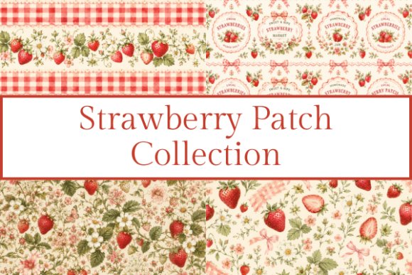 Strawberry Patch Watercolor Clipart: A Sweet Design Resource