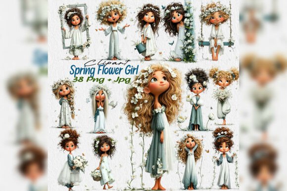 Whimsical Spring Flower Girl Clipart Png: A Breath of Fresh Air